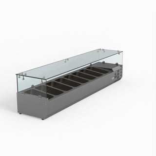 Flat Glass Salad Bench - FED-X XVRX1800/380