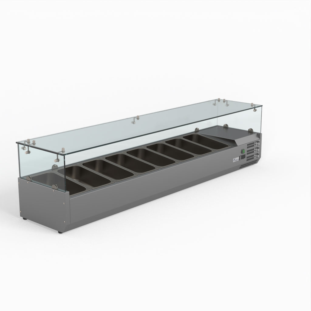 Flat Glass Salad Bench - FED-X XVRX1800/380