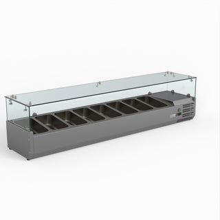 Flat Glass Salad Bench - FED-X XVRX1800/380