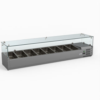 Flat Glass Salad Bench - FED-X XVRX1800/380