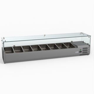 Flat Glass Salad Bench - FED-X XVRX1800/380