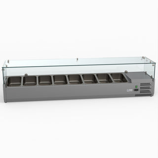 Flat Glass Salad Bench - FED-X XVRX1800/380