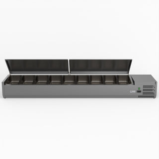 Salad Bench With Stainless Steel Lids - FED-X XVRX2000/380S