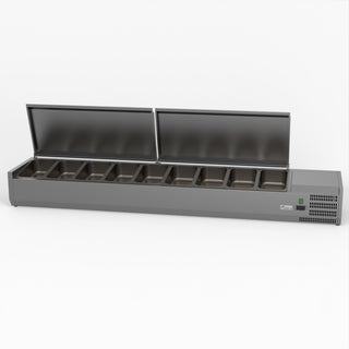 Salad Bench With Stainless Steel Lids - FED-X XVRX2000/380S