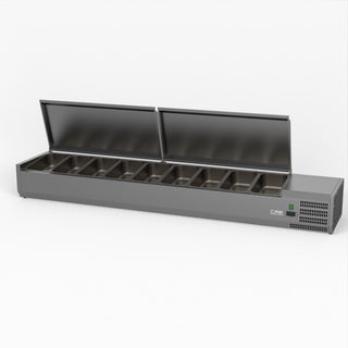 Salad Bench With Stainless Steel Lids - FED-X XVRX2000/380S