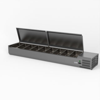 Salad Bench With Stainless Steel Lids - FED-X XVRX2000/380S