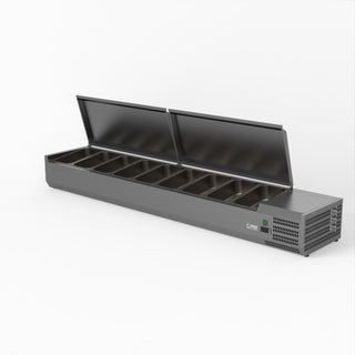 Salad Bench With Stainless Steel Lids - FED-X XVRX2000/380S