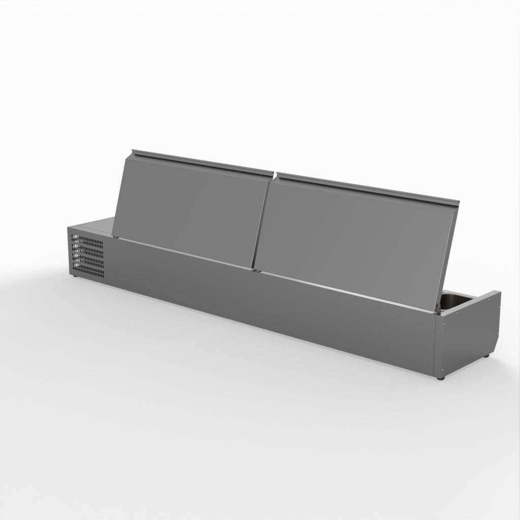 Salad Bench With Stainless Steel Lids - FED-X XVRX2000/380S