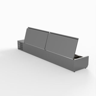 Salad Bench With Stainless Steel Lids - FED-X XVRX2000/380S