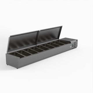 Salad Bench With Stainless Steel Lids - FED-X XVRX2000/380S