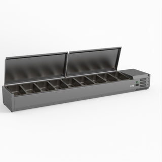 Salad Bench With Stainless Steel Lids - FED-X XVRX2000/380S