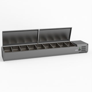 Salad Bench With Stainless Steel Lids - FED-X XVRX2000/380S