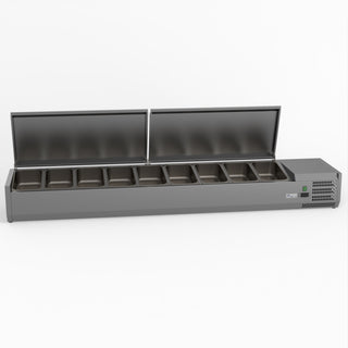 Salad Bench With Stainless Steel Lids - FED-X XVRX2000/380S