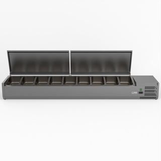 Salad Bench With Stainless Steel Lids - FED-X XVRX2000/380S