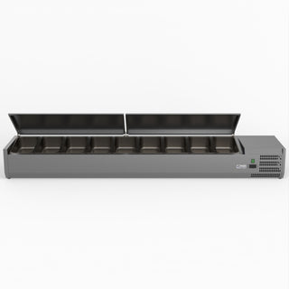 Salad Bench With Stainless Steel Lids - FED-X XVRX2000/380S