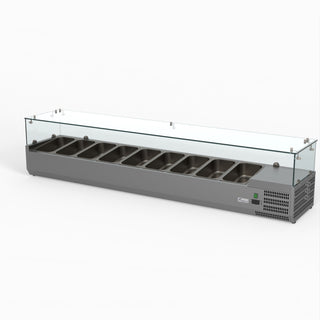 Flat Glass Salad Bench - FED-X XVRX2000/380