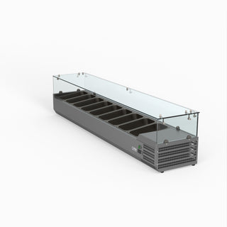 Flat Glass Salad Bench - FED-X XVRX2000/380