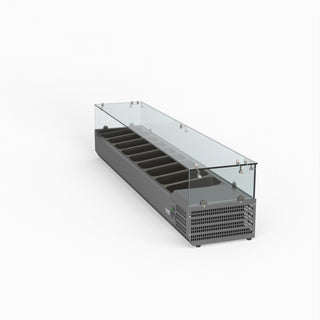 Flat Glass Salad Bench - FED-X XVRX2000/380