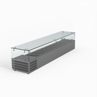 Flat Glass Salad Bench - FED-X XVRX2000/380