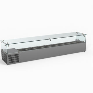 Flat Glass Salad Bench - FED-X XVRX2000/380