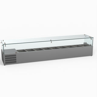 Flat Glass Salad Bench - FED-X XVRX2000/380