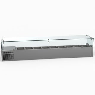 Flat Glass Salad Bench - FED-X XVRX2000/380