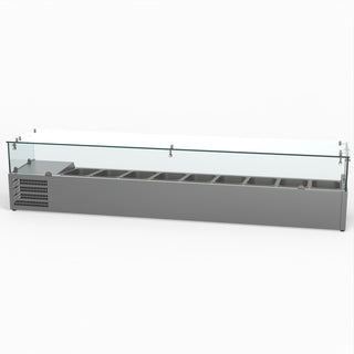 Flat Glass Salad Bench - FED-X XVRX2000/380