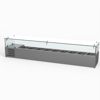 Flat Glass Salad Bench - FED-X XVRX2000/380