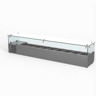 Flat Glass Salad Bench - FED-X XVRX2000/380