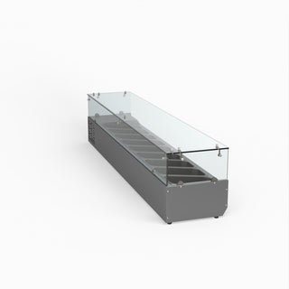 Flat Glass Salad Bench - FED-X XVRX2000/380