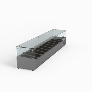 Flat Glass Salad Bench - FED-X XVRX2000/380