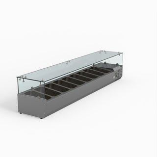 Flat Glass Salad Bench - FED-X XVRX2000/380