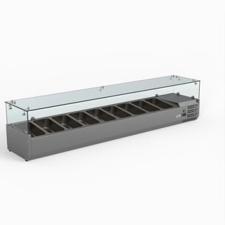 Flat Glass Salad Bench - FED-X XVRX2000/380