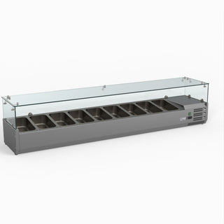 Flat Glass Salad Bench - FED-X XVRX2000/380