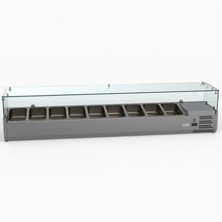 Flat Glass Salad Bench - FED-X XVRX2000/380