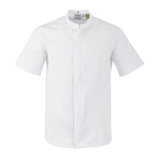 Southside Harlem Zipper Chefs Jacket White Short Sleeve Mesh Size M - BA116-M