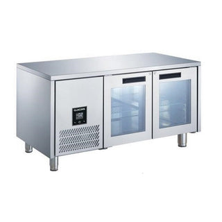 Glacian 2 Door Fridge 760mm Deep Glass Doors - BCG71815
