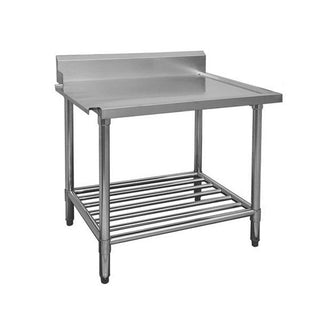 Modular Systems WBBD7-A All Stainless Steel Dishwasher Bench Left Outlet - 600-1800MM Width - Left/Right Outlet