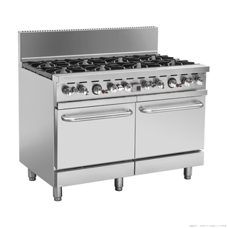 Brenner Forge 800 Series 8 Burner Gas Range with double Fan Forced Oven NG - BREG8RO-1200N