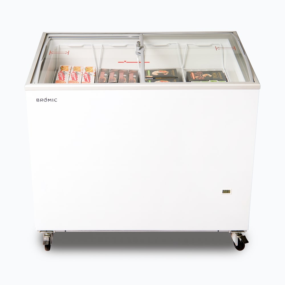 Bromic Display Chest Freezer Angled Glass Top 264L CF0300ATCG- Bromic Refrigeration BR-3735302