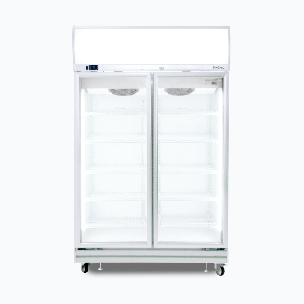 Bromic Upright Display Fridge Flat Glass Door 976L LED GD1000LF- Bromic Refrigeration BR-3736246