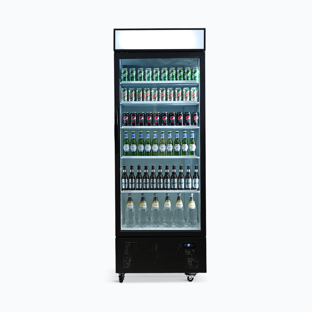 Bromic Upright Display Fridge with Lighbox Glass Door 659L - Black- Bromic Refrigeration BR-3736222