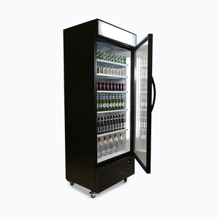 Bromic Upright Display Fridge with Lighbox Glass Door 659L - Black- Bromic Refrigeration BR-3736222