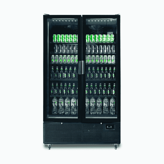 Bromic GM1100B-NR Two Flat Glass Door Upright Display Fridge - 1126L- Bromic Refrigeration BR-3736237