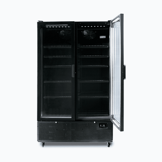 Bromic GM1100B-NR Two Flat Glass Door Upright Display Fridge - 1126L- Bromic Refrigeration BR-3736237