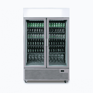 Bromic GM1100LS-NR Two Flat Glass Door Upright Display Fridge - 1082L- Bromic Refrigeration BR-3736234