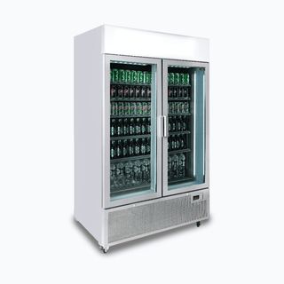 Bromic GM1100LS-NR Two Flat Glass Door Upright Display Fridge - 1082L- Bromic Refrigeration BR-3736234