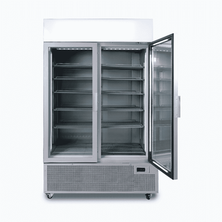 Bromic GM1100LS-NR Two Flat Glass Door Upright Display Fridge - 1082L- Bromic Refrigeration BR-3736234