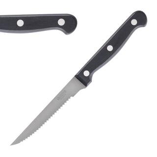 Olympia Steak Knife Black Handle (12 Pack) - C134