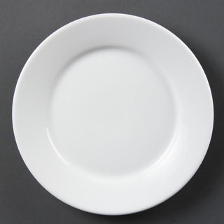Olympia Whiteware Wide Rimmed Plates 230mm (12 Pack) - CB480